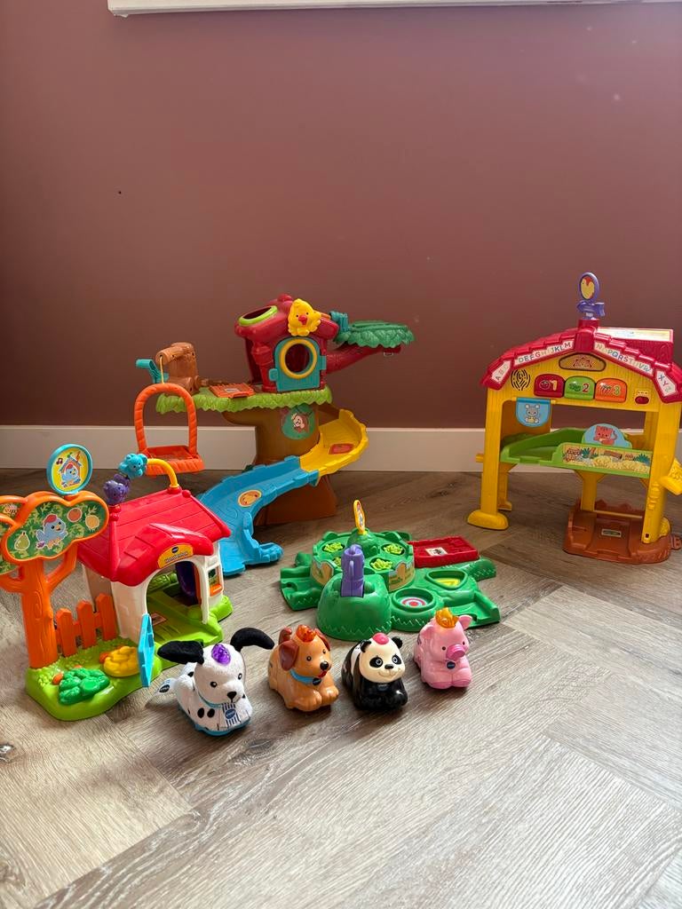 Vtech Zoef Zoef dieren en Toet Toet baan, Kinderen en Baby's, Speelgoed | Vtech, Ophalen, Gebruikt, 6 maanden tot 2 jaar