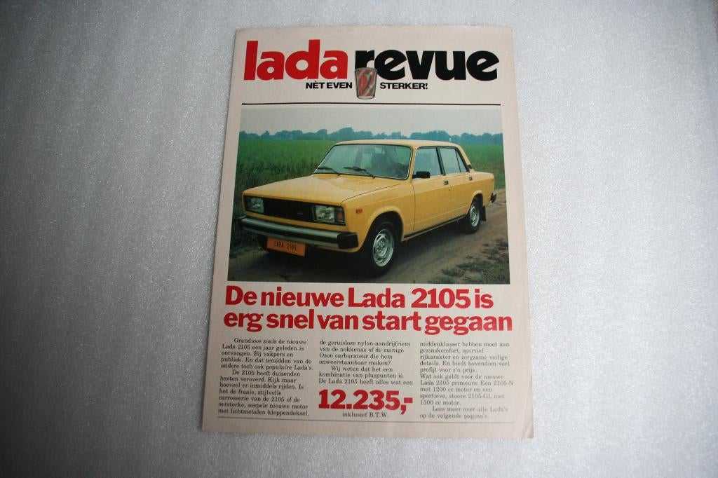 Folder Lada Revue modellenoverzicht (1980) (6), Ophalen of Verzenden, Nieuw, Overige merken