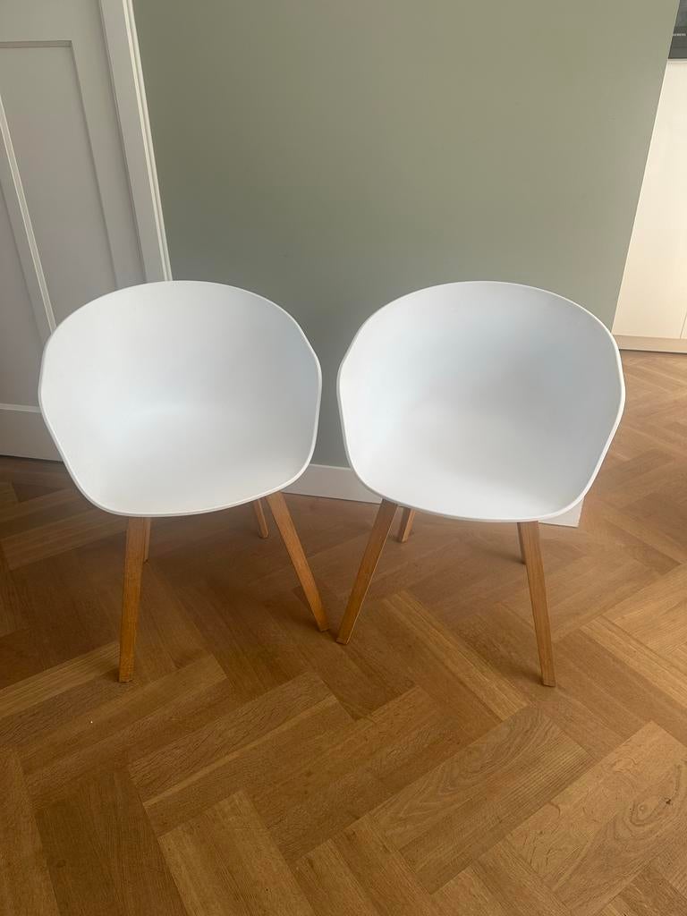 2 Hay About A Chair AAC stoelen wit, Huis en Inrichting, Ophalen, Twee, Wit, Zo goed als nieuw