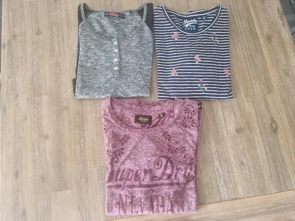 3x Superdry longsleeve Maat S, Ophalen, Overige kleuren, Superdry, Nieuw
