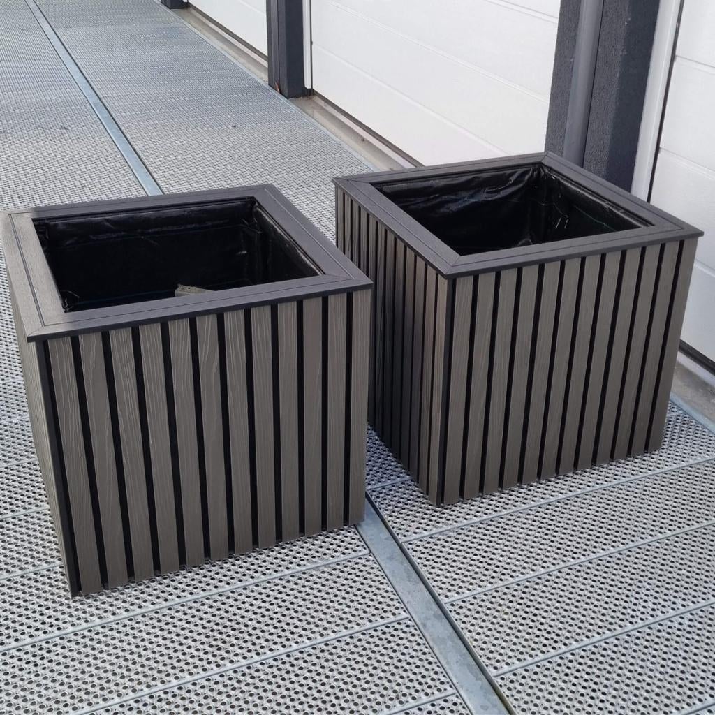 Grote composiet plantenbak | kubus 60x60x60 | onderhoudsvrij