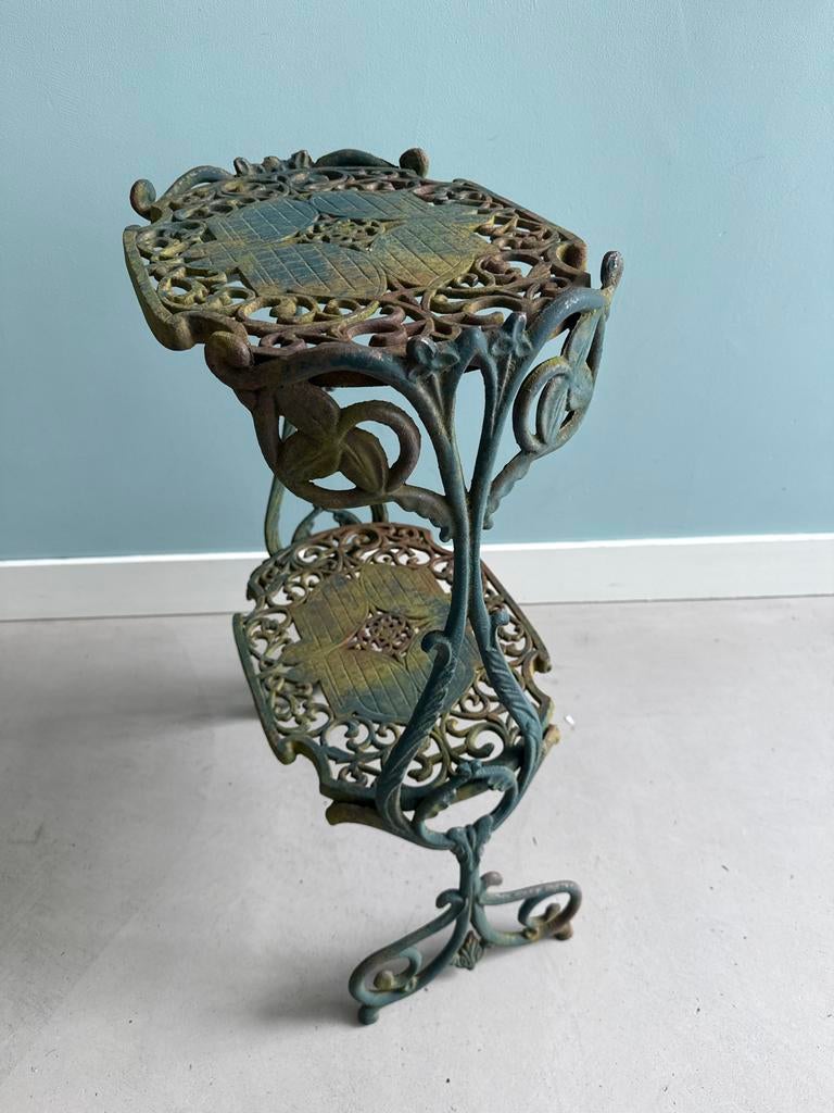 Gietijzeren tafeltje met twee bladen, Antiek en Kunst, Ophalen