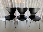 3x Fritz Hansen vlinderstoel zwart, Huis en Inrichting, Stoelen, Ophalen, Zo goed als nieuw, Zwart, Drie