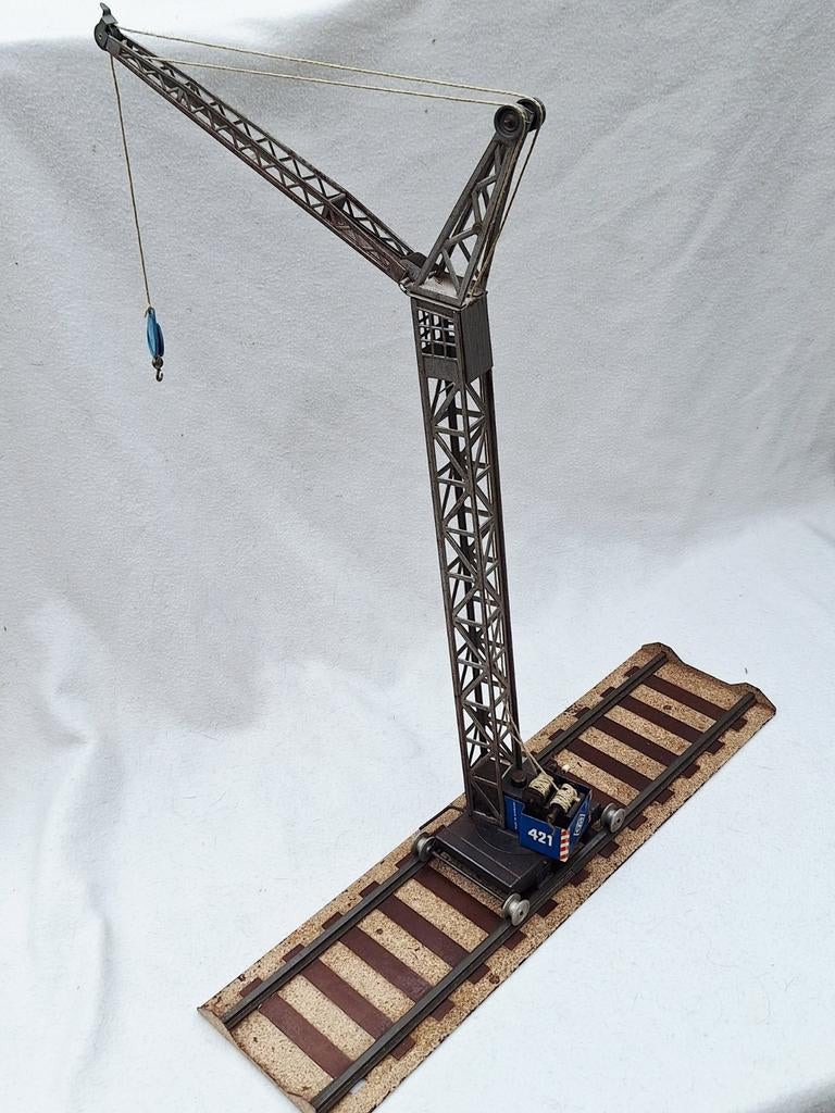 Vintage Kellermann CKO hijskraan op rails, Antiek en Kunst, Antiek | Speelgoed, Ophalen of Verzenden