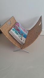 Vintage lectuurbak krantenrek met riet/rotan, Ophalen of Verzenden, Zo goed als nieuw