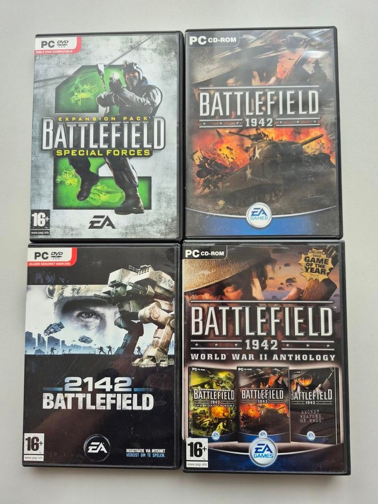Battlefield: Special Forces, 1942, 2142, Anthology, Spelcomputers en Games, Games | Pc, Gebruikt, Shooter, 3 spelers of meer, Vanaf 16 jaar