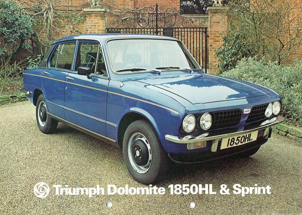 Folder Triumph Dolomite 1850 HL & Sprint (ca.1976), Verzenden, Gelezen, Overige merken