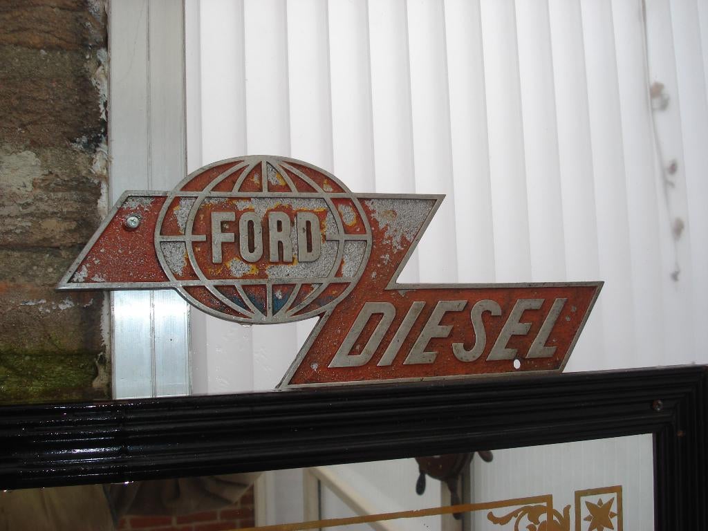 Typeplaat Embleem  Ford Aluminium   40 CM   Orgineel, Verzamelen, Ophalen of Verzenden, Gebruikt, Reclamebord