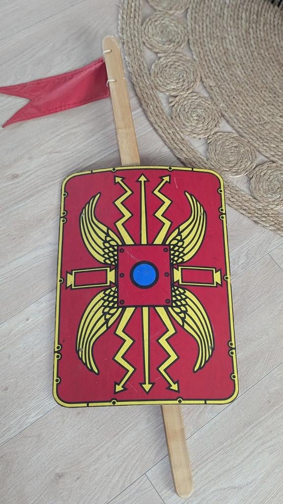 Romeins schild en zwaard met vlaggetje., Ophalen of Verzenden, Jongen of Meisje