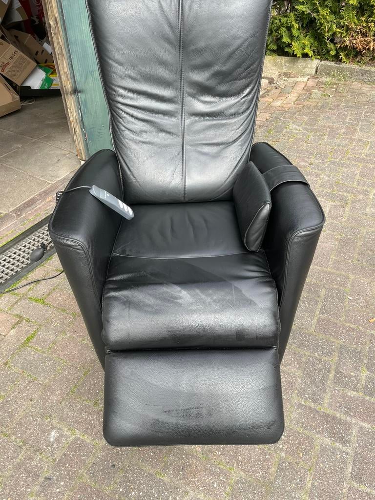 Keurige lederen sta op stoel van prominent!, Ophalen of Verzenden, Zo goed als nieuw, Zwart, Eén