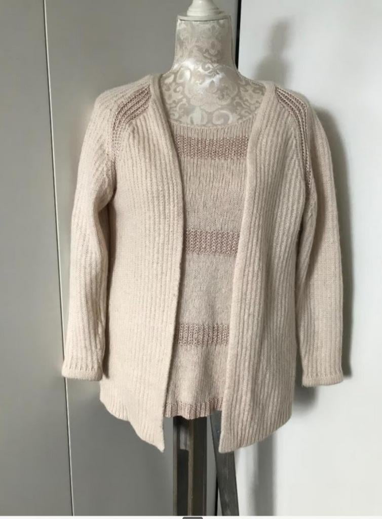 2 Delige Angora Set Trui en Vest, Maat 38/40 (M), Overige kleuren, Vila, Ophalen of Verzenden