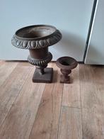 Set van 2 gietijzeren franse vazen, Antiek en Kunst, Ophalen of Verzenden