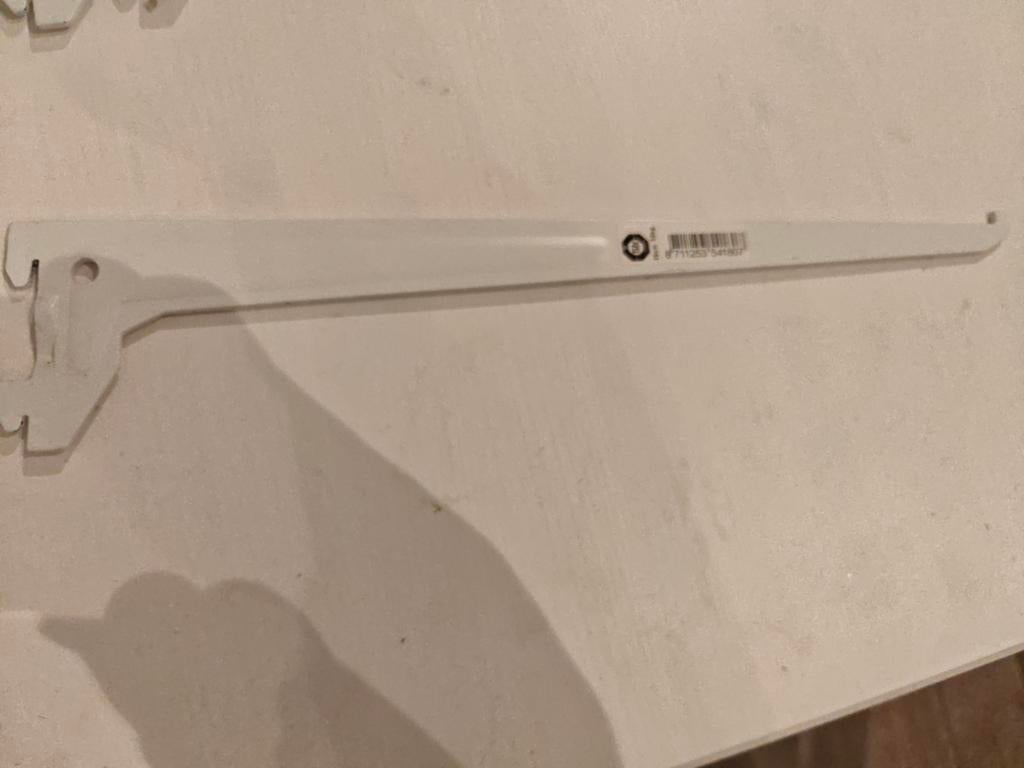 Plankdragers 35cm 55kg plus 2x wandrail 150, voor 5 planken, Ophalen of Verzenden, 25 tot 50 cm, Minder dan 100 cm