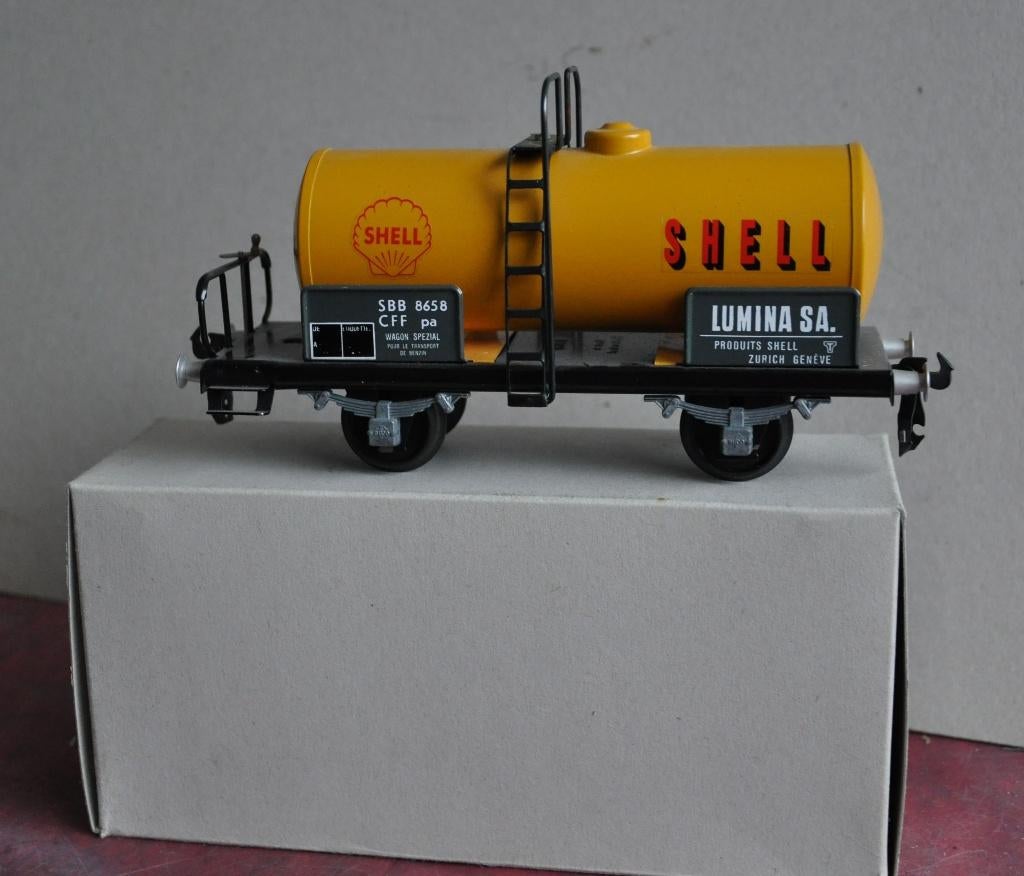 Buco Spoor 0 8658 ketelwagen Shell Lumina SBB nieuw in OVP, Overige merken, Gelijkstroom, Ophalen of Verzenden, Nieuw