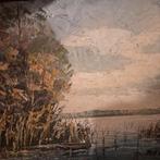 Olieverf  ,,zwarte water ,,, Antiek en Kunst, Kunst | Schilderijen | Klassiek, Ophalen of Verzenden