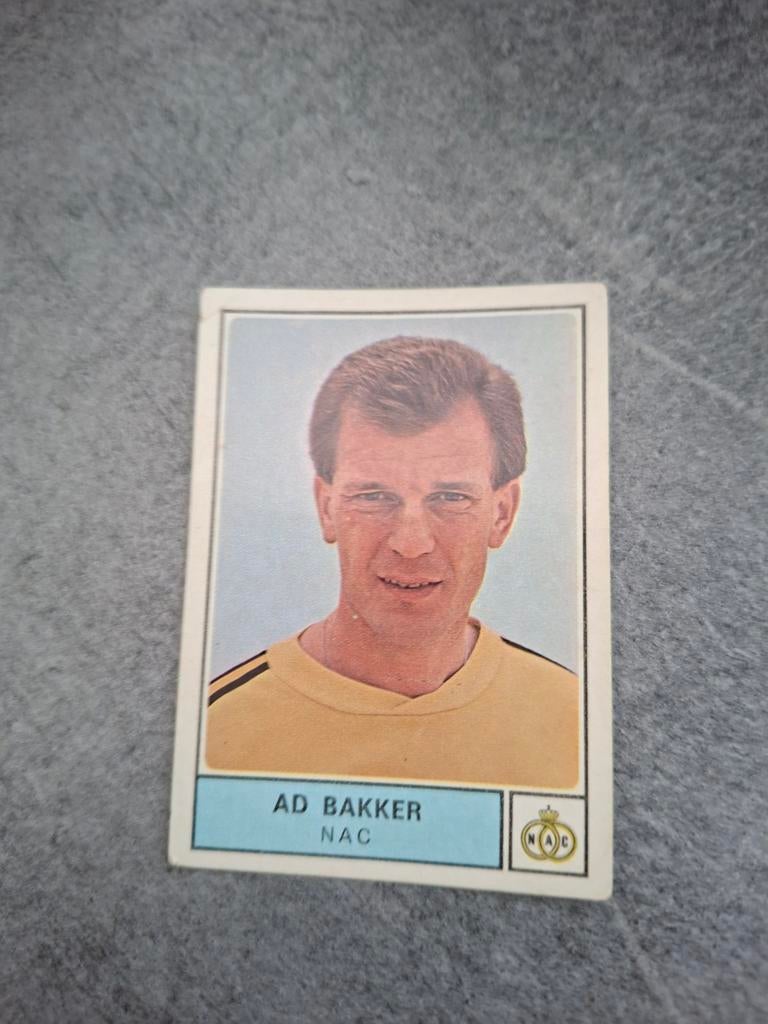 Panini sticker Voetbal 78. Speler Ad Bakker NAC Breda., Verzenden, Zo goed als nieuw, Sticker