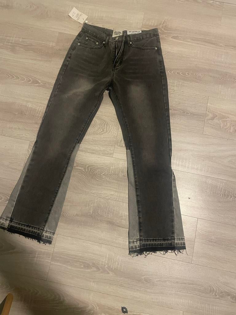 Gallery Dept. Flare Jeans - Zwart/Grijs - Maat W28, Kleding | Dames, Spijkerbroeken en Jeans, Ophalen of Verzenden, Nieuw, Zwart
