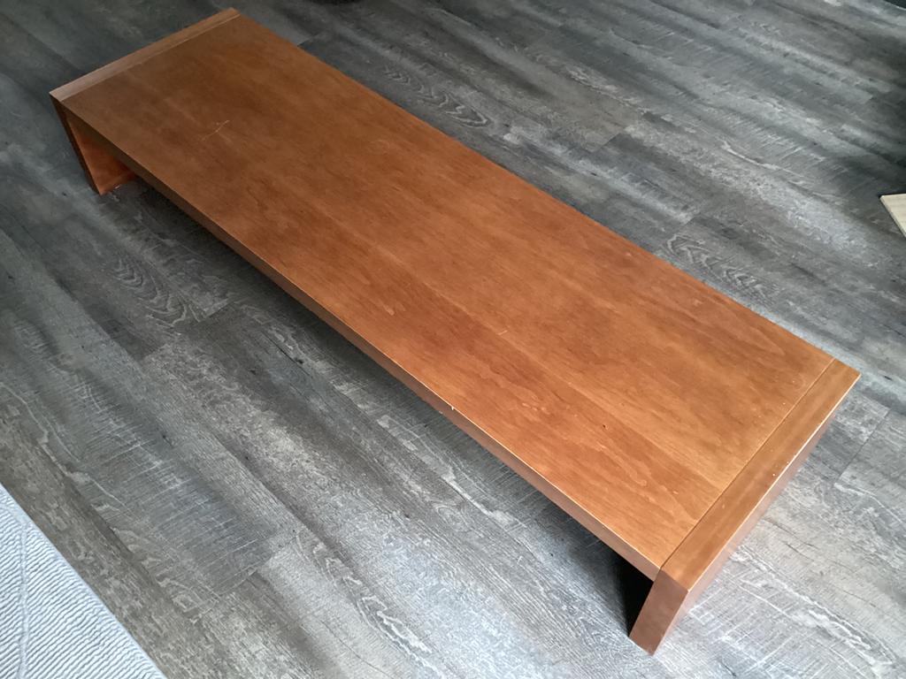 Massief kersenhouten salontafel, Huis en Inrichting, Tafels | Salontafels, Ophalen, Strak, Gebruikt, 50 tot 100 cm