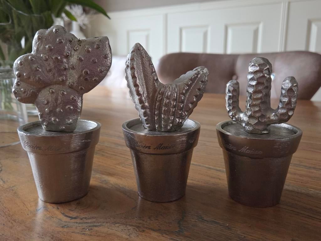 RIVIERA MAISON CACTUSSEN...leuk op een dienblad of etagère!, Rond, Ophalen of Verzenden, Aardewerk, Minder dan 40 cm