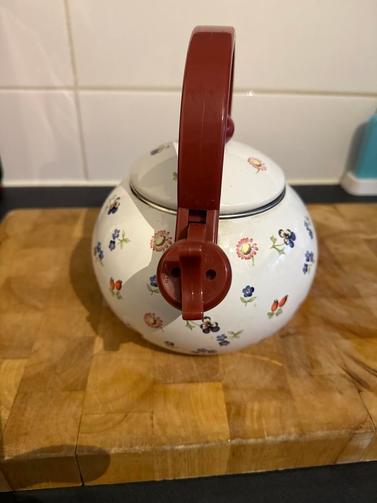 Villeroy & Boch fluitketel - Bloemenpatroon, Ophalen of Verzenden, Gebruikt