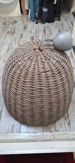 Lampenkap rieten, doorsnee 60 cm, Huis en Inrichting, Lampen | Lampenkappen, Ophalen, Zo goed als nieuw, Rond, 50 cm of meer