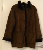 Mooie warme bruine suede dames jas maat 44 (K13), Ophalen of Verzenden, Zo goed als nieuw, Maat 42/44 (L), Bruin