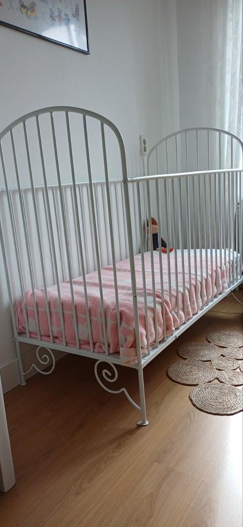 Leuk brocante metalen ledikant, Ophalen, Gebruikt, Ledikant