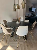 Ronde Tafel, 6 stoelen, Ophalen of Verzenden, Zo goed als nieuw, Rond, 100 tot 150 cm