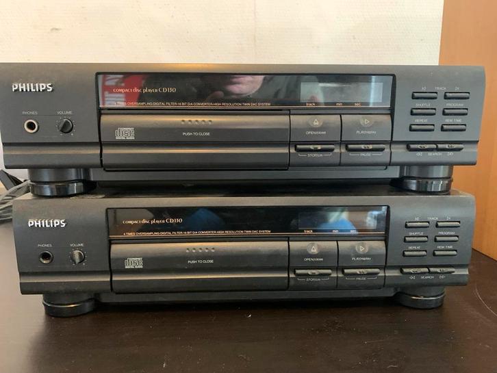Philips CD130 CD Speler - Vintage Audio -2 stuks, Audio, Tv en Foto, Cd-spelers, Gebruikt, Philips, Ophalen