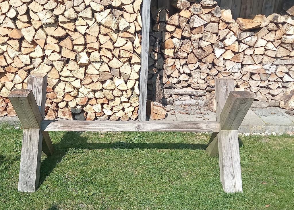 Houten onderstel tuintafel, Tuin en Terras, Ophalen, Gebruikt, Rechthoekig, Hout