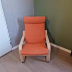 Ikea Poang stoel, oranje zitting, bijna nieuw, Ophalen, Zo goed als nieuw, 75 tot 100 cm