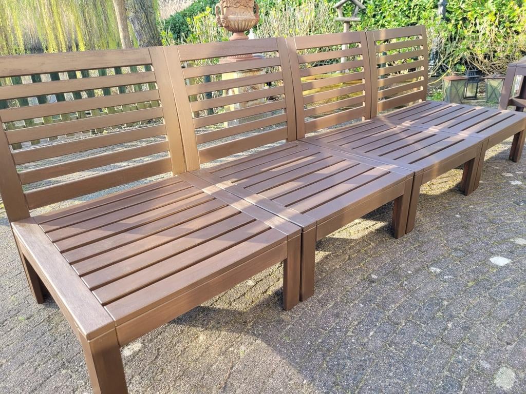 Ikea Applaro grote tuinbank loungeset, Ophalen, Gebruikt, Hout