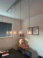 Moderne Hanglamp met Glazen Cilinders, Huis en Inrichting, Lampen | Hanglampen, Ophalen, Zo goed als nieuw, Glas, Minder dan 50 cm