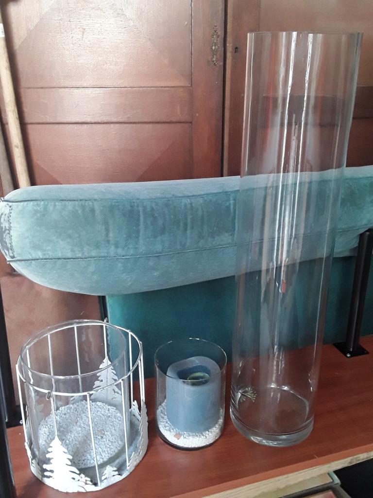 Glazen vaas/windlichten Gratis, Ophalen, Overige kleuren, Minder dan 50 cm, Glas