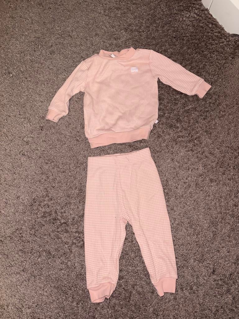 Feetje pyjama maat 68 - Roze wafelstof, Ophalen of Verzenden, Zo goed als nieuw, Jongetje of Meisje, Nacht- of Onderkleding
