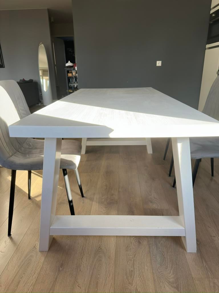 Solid wooden table 180x85, Huis en Inrichting, Tafels | Sidetables, Ophalen, Zo goed als nieuw, 25 tot 50 cm, Rechthoekig