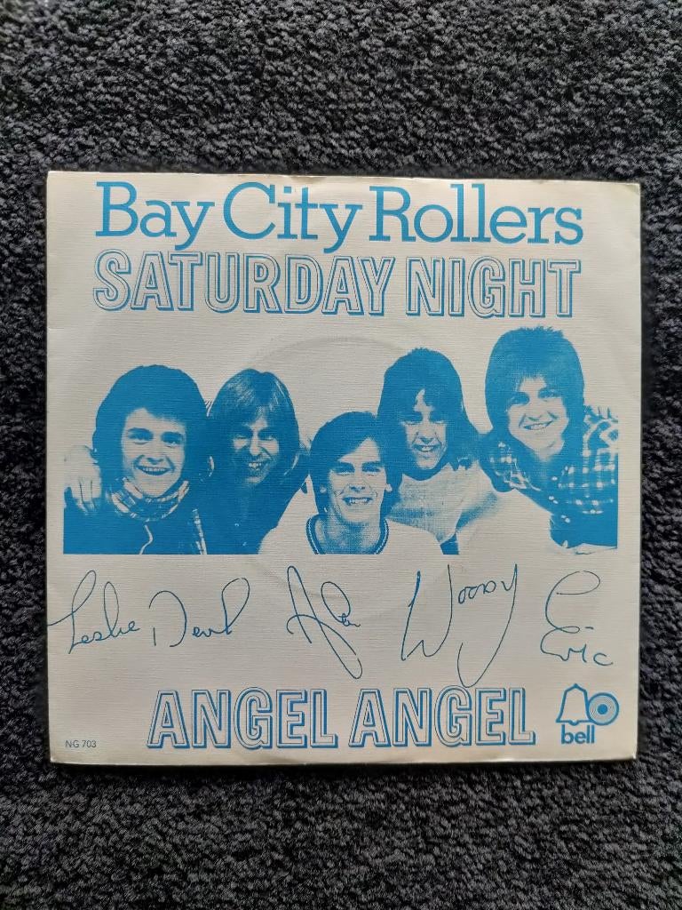 Bay City Rollers - saturday  en night en Angel Angel, Cd's en Dvd's, Vinyl Singles, Ophalen of Verzenden, Gebruikt, Pop