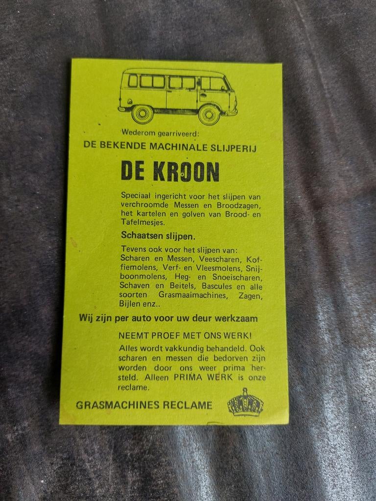 Machinale slijperij reclame, Ophalen of Verzenden, Reclamebord