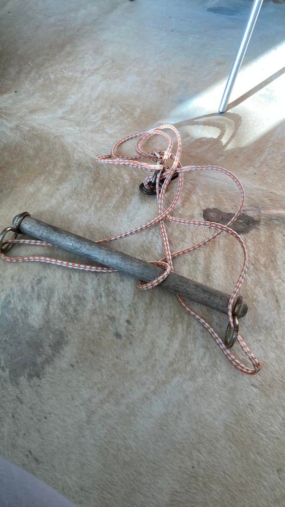 Vintage rekstok turnstok, Ophalen, Gebruikt, Hout