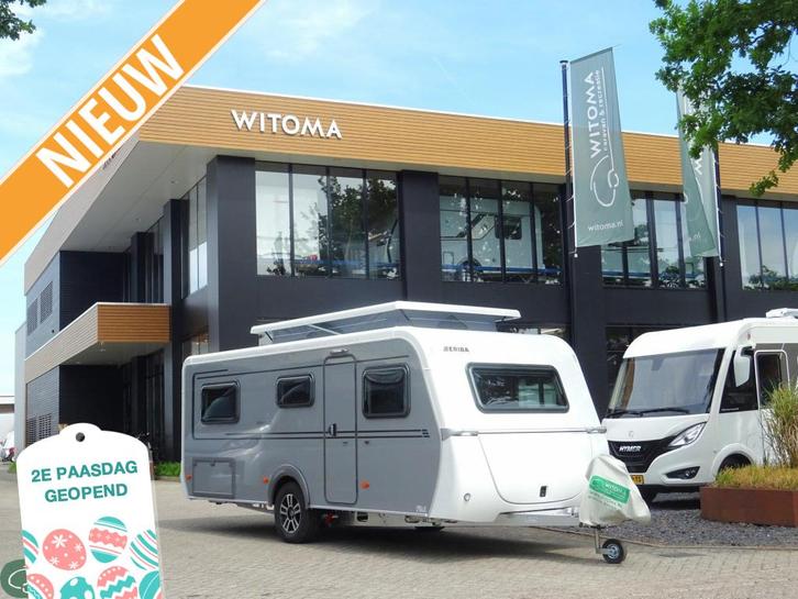 Eriba Feeling 442 Dit voorjaar op vakantie!, Caravans en Kamperen, Caravans, Bedrijf, tot en met 3, Standaardzit, Eriba, 2 aparte bedden