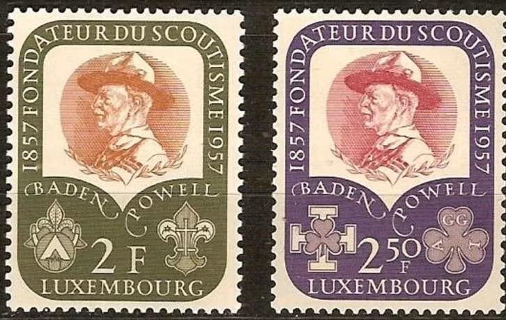 Luxemburg 1957 - Mi 567-568 - Scouting, Ophalen of Verzenden, Luxemburg, Postfris