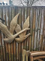 Gouden Zwanen Wanddecoratie - Vintage Stijl, Ophalen