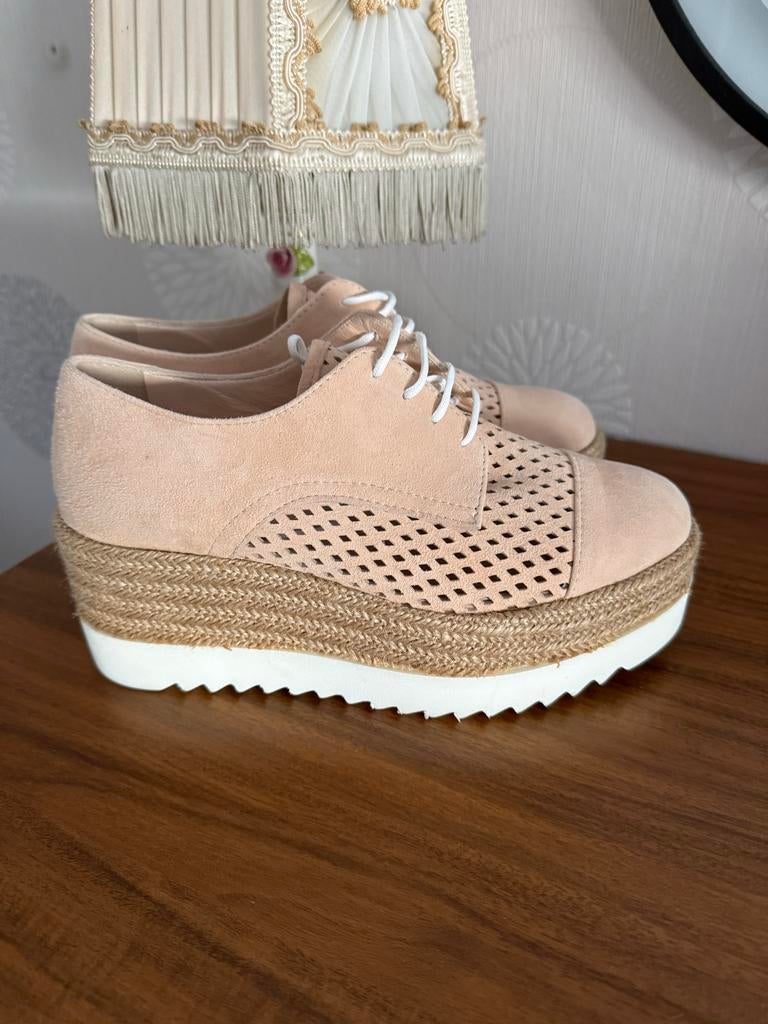 Frida plateau schoenen, Kleding | Dames, Schoenen, Verzenden, Overige typen, Zo goed als nieuw, Roze