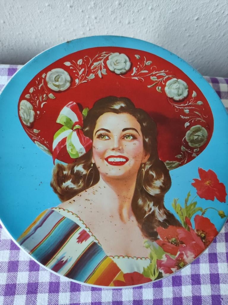 Mooi vintage blik van 'Kitsch Kitchen', Verzamelen, Blikken, Gebruikt, Overige, Verzenden
