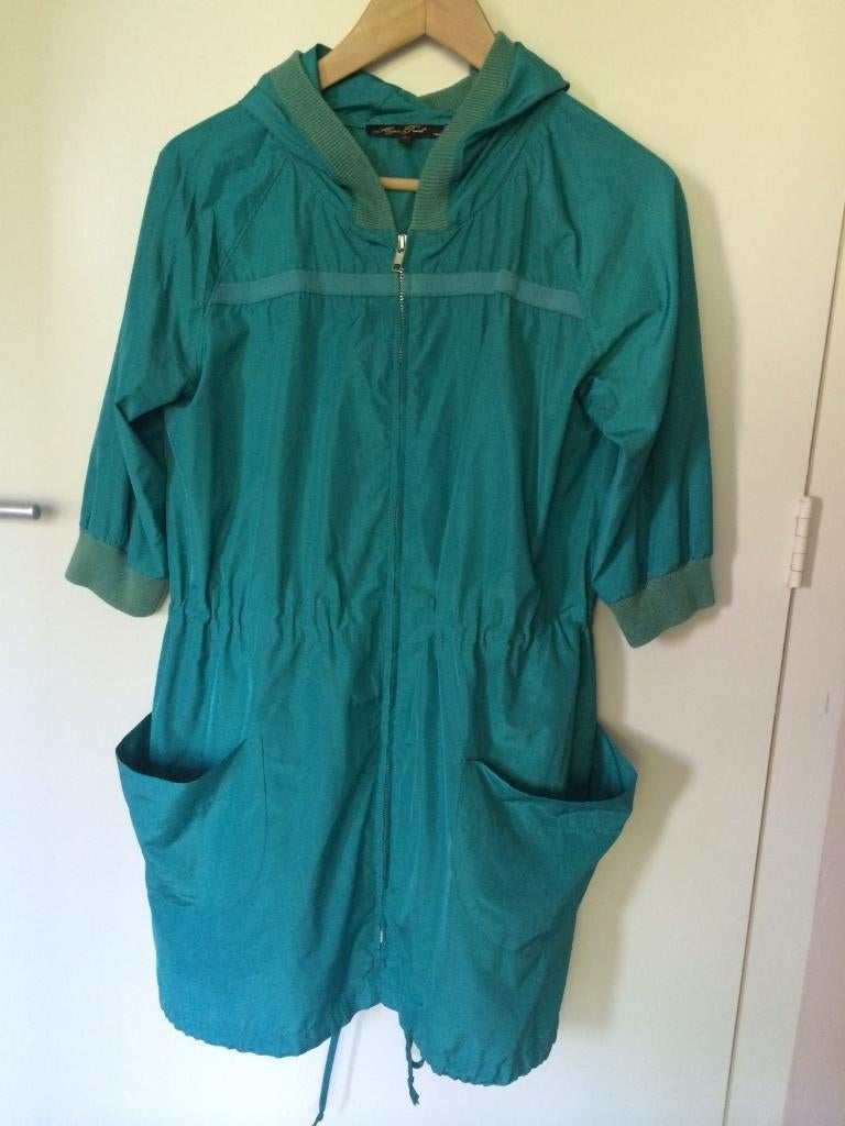 Supertrash zomer lange jas vest parka capuchon turquoise S, Supertrash, Nieuw, Ophalen of Verzenden, Maat 36 (S)