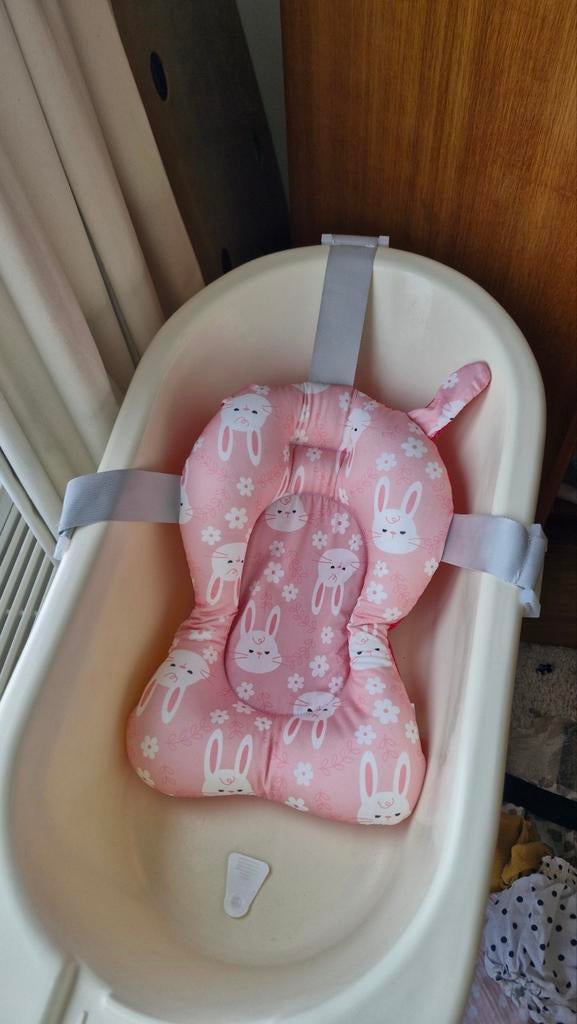 Baby badmat roze met konijntjes, Ophalen of Verzenden