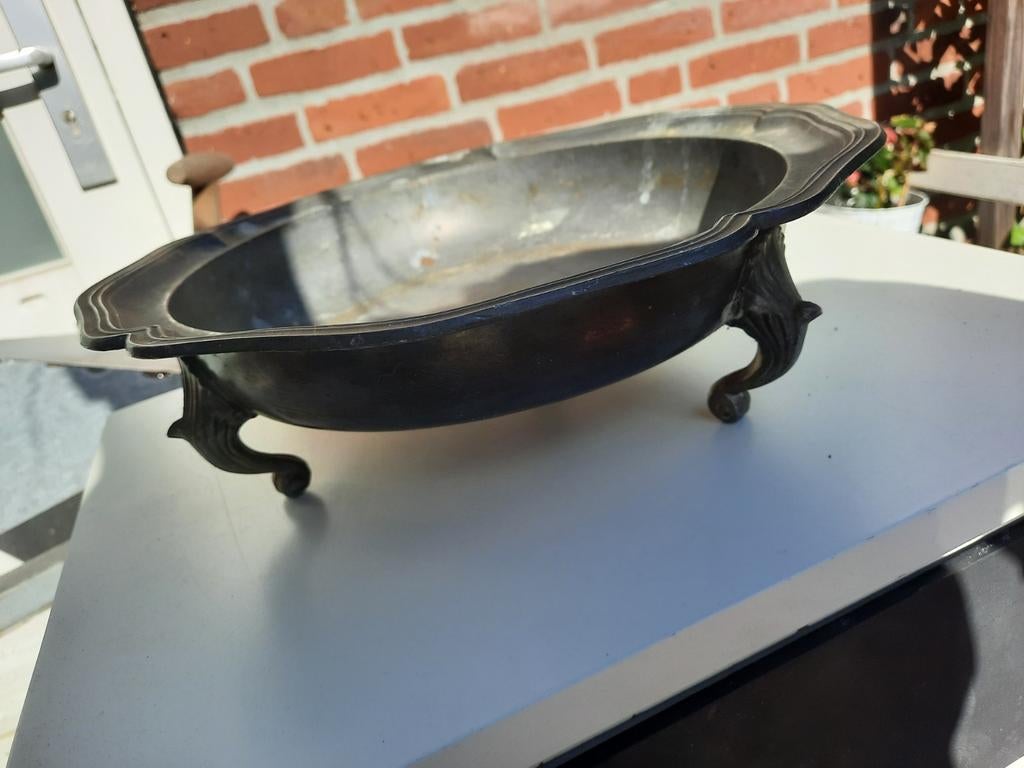 Antieke tinnen schaal, meerdere afmetingen., Ophalen of Verzenden