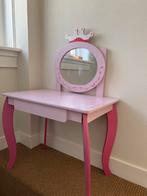 Roze kaptafel met spiegel voor kinderen, Ophalen, Gebruikt, Tafel(s)