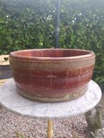 Originele teakhouten kaaskuip , mooie grote afmeting, stevig, Ophalen, Rond, Hout