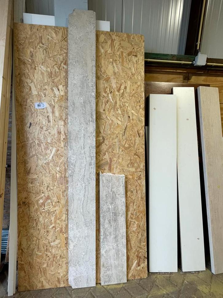 travertin vensterbank groot 25 x 245 cm, Doe-het-zelf en Verbouw, Plinten en Afwerking, Gebruikt, Vensterbanken, Ophalen